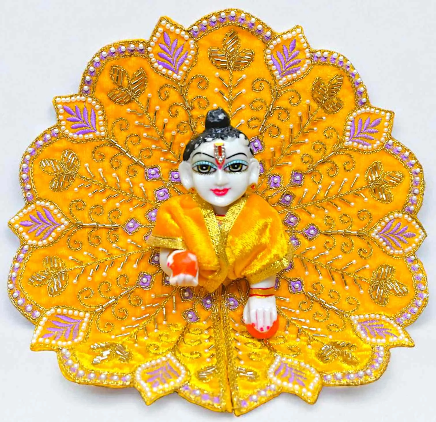 Velvet Laddu Gopal Ji Dress (Size 0–6) | Handmade Embroidered Poshak for Bal Gopal Ji | Krishna Ji Vastra for Janmashtami, Diwali & Daily Pooja