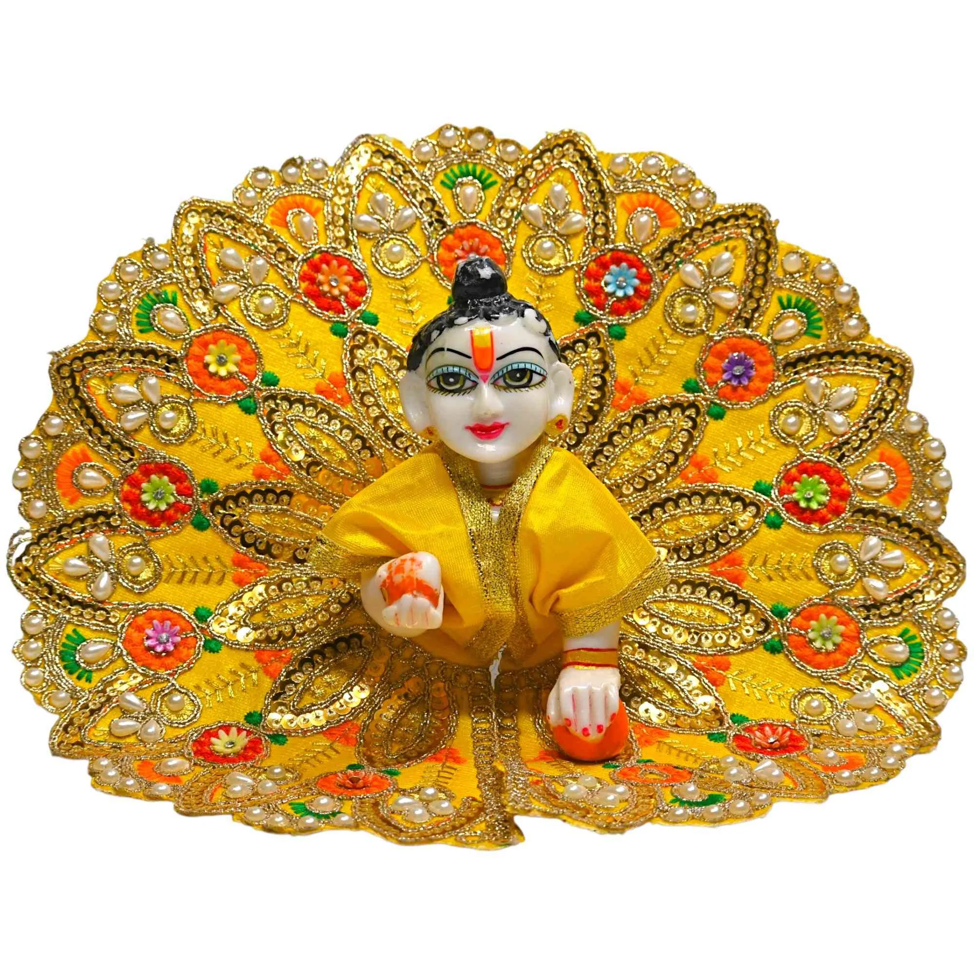Laddu Gopal Dress | Heavy Embroidery Fancy Bal Gopal Poshak for Laddu Gopal | Designer Krishna Ji Dress for Janmashtami | Handmade Kanha Ji Shringar Clothes Size 0 to 6