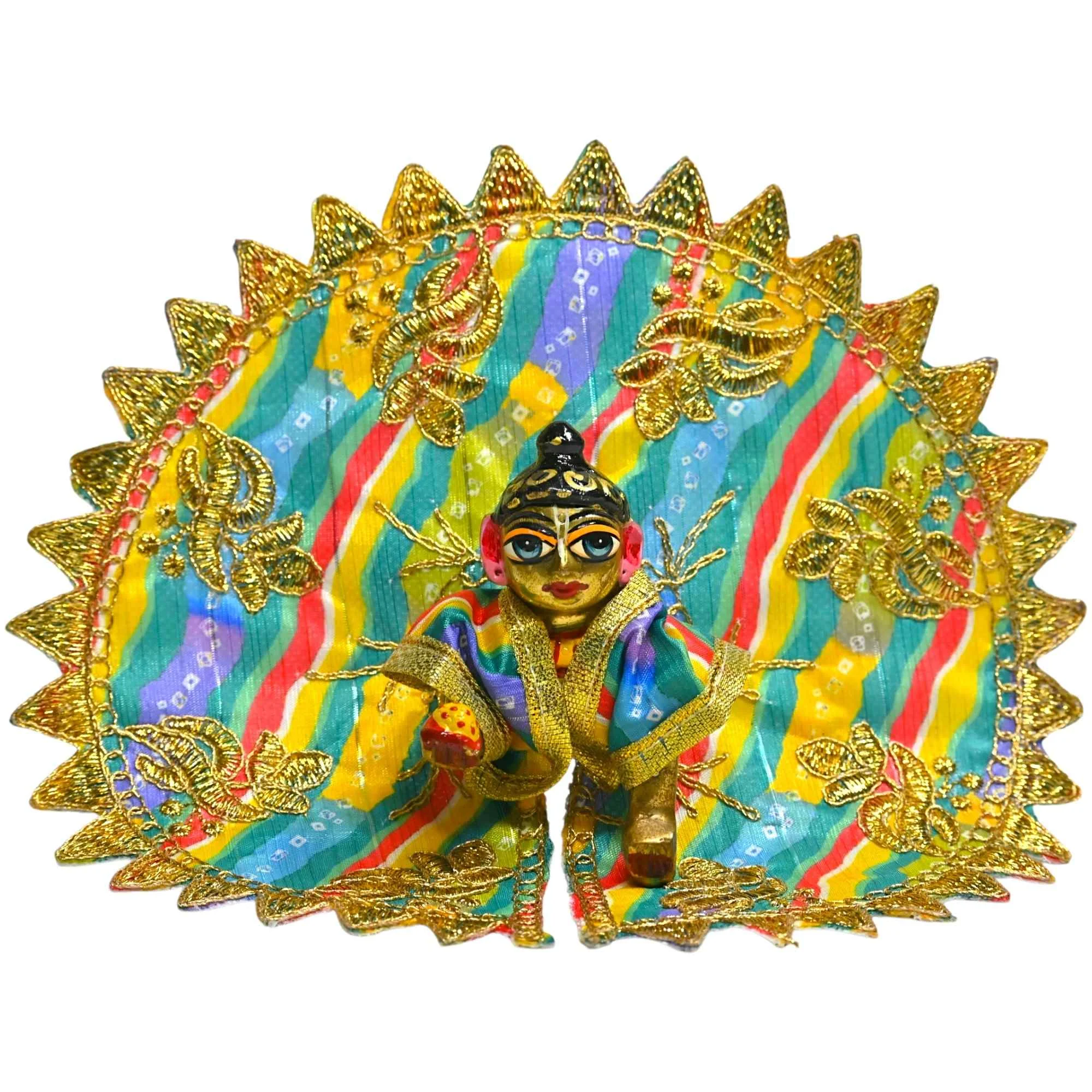 Laddu Gopal Dress Size 0 to 6 | Bandhani Print Krishna Ji Poshak | Handmade Bal Gopal Fancy Dress | Traditional Kanha Ji Clothes for Janmashtami & Daily Pooja 