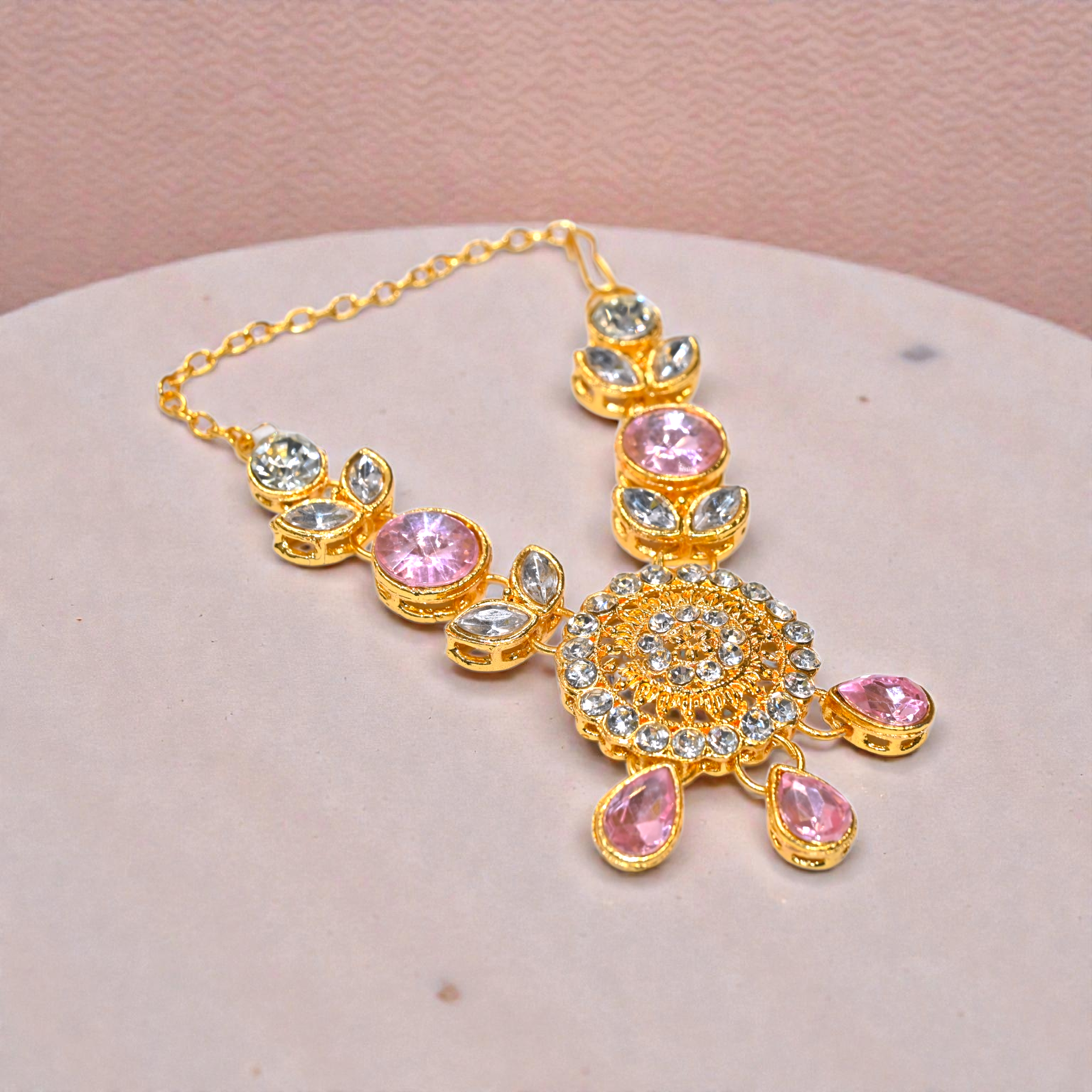 Designer Green Stone Laddu Gopal Haar | Kundan Style Thakur Ji Necklace with Hanging Drops | Deity Shringar Jewellery | Suitable for 4, 5, 6 & 8 No Laddu Gopal Ji