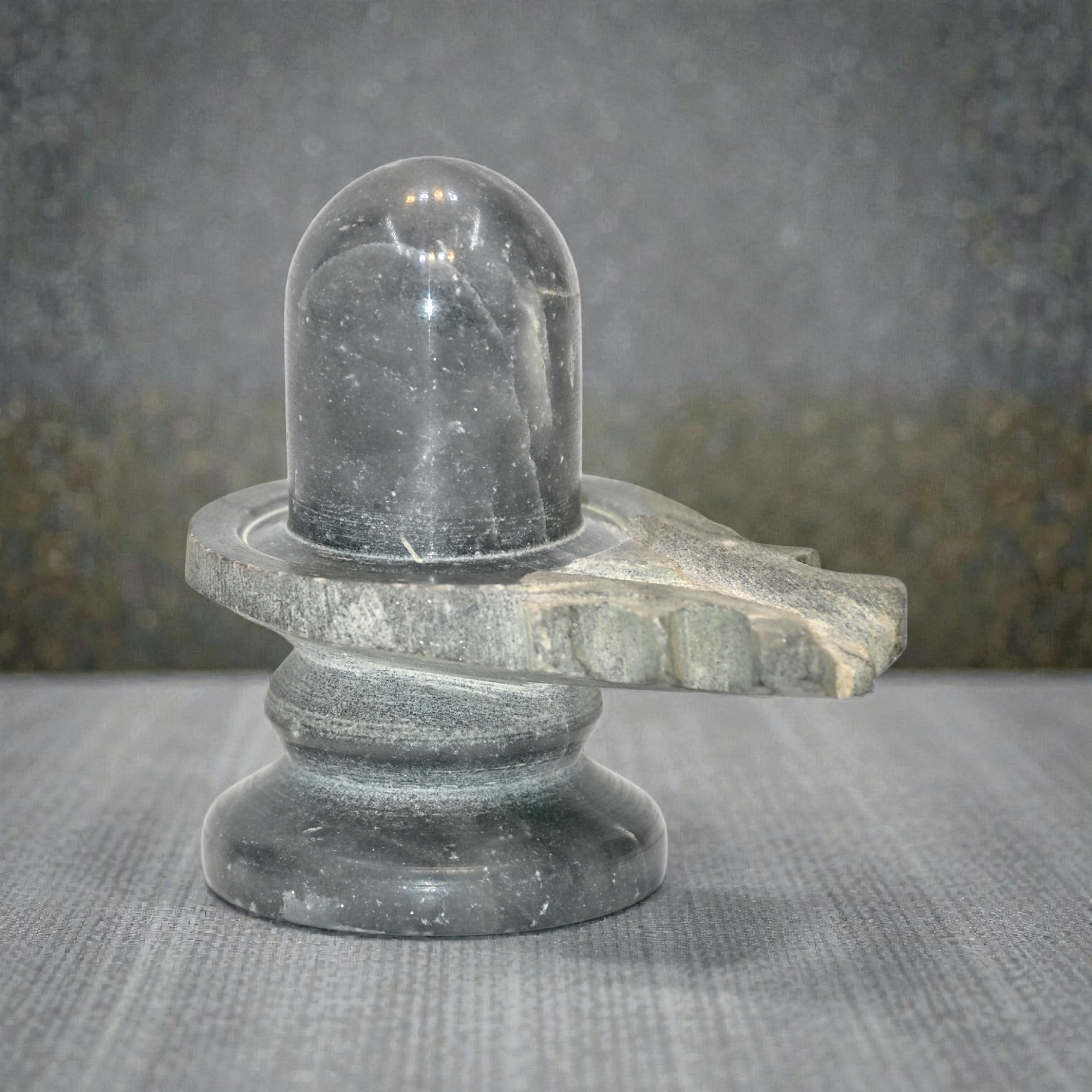 Natural Stone Shivling 4 Inch | Handmade Shiv Lingam for Pooja, Abhishek & Mandir | Traditional Hindu Puja Idol