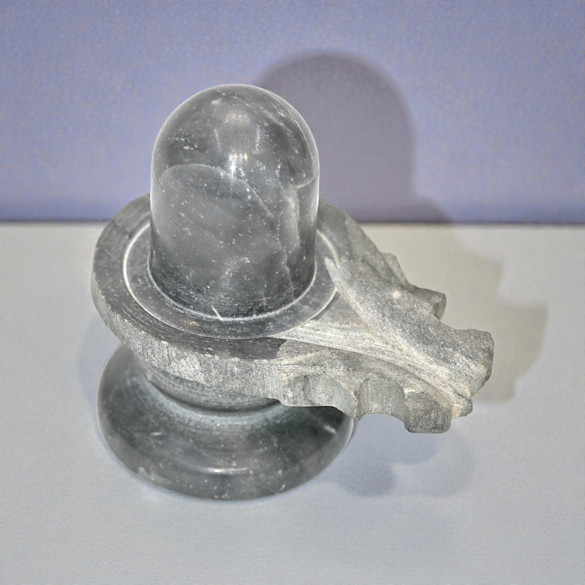 Natural Stone Shivling 4 Inch | Handmade Shiv Lingam for Pooja, Abhishek & Mandir | Traditional Hindu Puja Idol