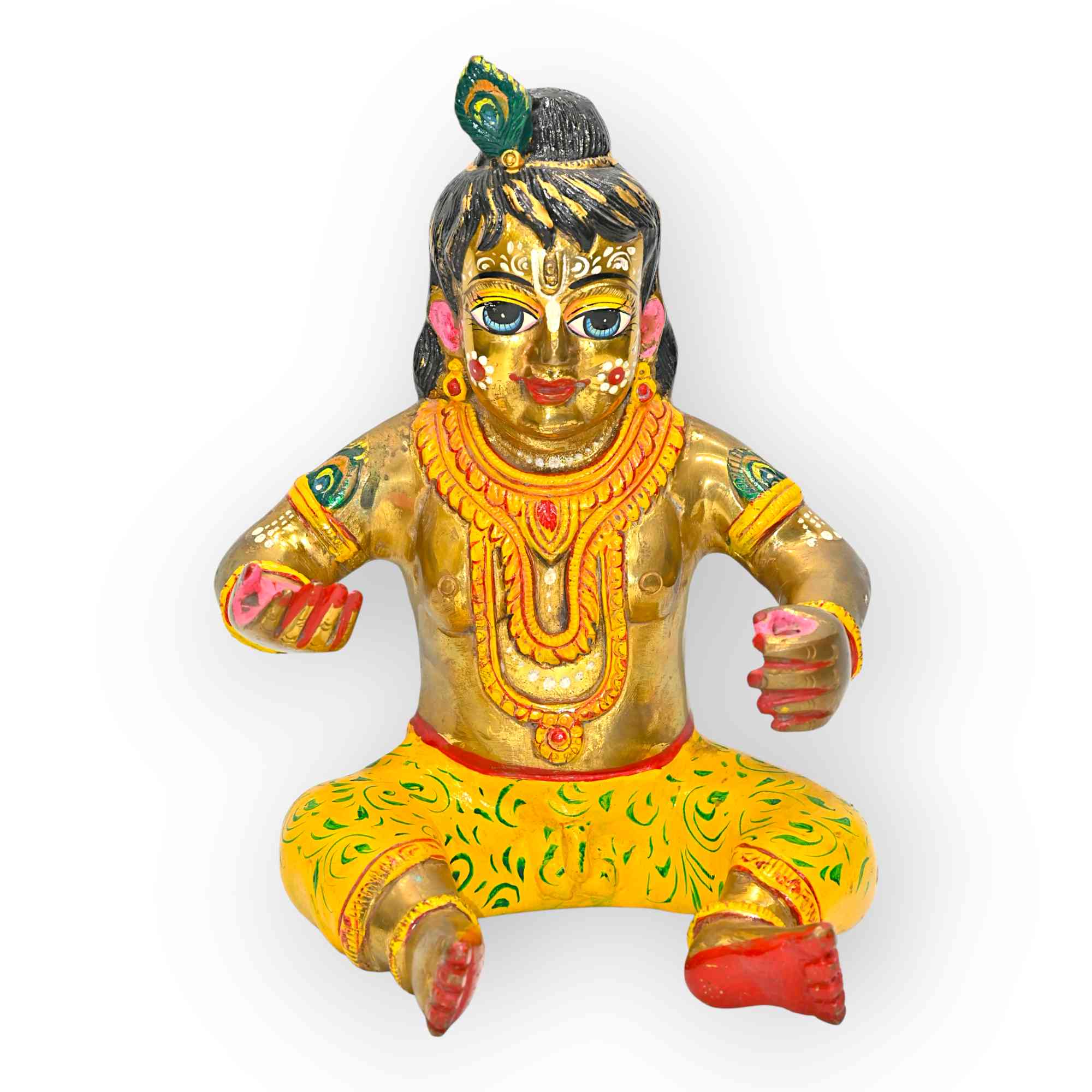 Laddu Gopal Ji Murti | 10 Inch | Black Dust Marble Idol | Lala Ji for Home Temple & Pooja